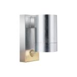 Nordlux Tin Wandleuchte Metall und Glas Grau | 76mm - IP54 - Geeignet für GU10 - Bewegungs- und Lichtsensor 