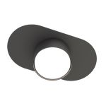 Emibig Deckenleuchte Stilo Stahl Schwarz | Geeignet für 1x GX53 - Max 12W