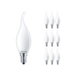 Multipack 10x Philips Corepro LED Kerze E14 Gebogen-tip Matt 2.2W 250lm - 827 Extra Warmweiß - Ersatz Für 25W
