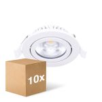Multipack 10x Noxion LED Schwenkbar Slim Spot Weiß Rund 5W 550lm 60D - 940 Kaltweiß | 85mm - IP54 - Dimmbar - Höchste Farbwiedergabe