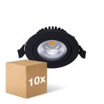 Multipack 10x Noxion LED schwenkbar Slim Spot Schwarz 6W 550lm - 930 Warmweiß | Ausschnitt 75mm - IP54 - Höchste Farbwiedergabe 
