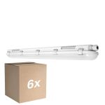 Multipack 6x Ledvance LED Feuchtraumleuchte Feuchtigkeitsdicht 32W 4400lm - 865 Tageslichtweiß | 120cm 