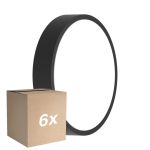 Multipack 6x Ledvance LED-Wand- und Deckenleuchte Rund Schwarz 10W 1220lm - 830-840 CCT | 262mm - IP65 - Bewegungs- und Lichtsensor