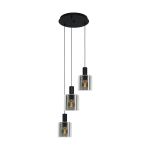 Eglo Pendelleuchte Gorosiba Stahl Schwarz | IP20 - Geeignet für 3x E27 