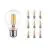 Multipack 10x Noxion Lucent Fadenlampe LED E27 Birne Klar 4.5W 470lm - 827 Extra Warmweiß | Ersatz für 40W