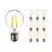 Multipack 10x Noxion Lucent LED E27 Birne Fadenlampe Klar 4.5W 470lm - 840 Kaltweiß | Ersatz für 40W