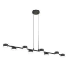 Emibig Pendelleuchte Megara Stahl Schwarz | Geeignet für 8x GX53 - Max 12W