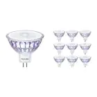 Multipack 10x Philips Master LED Spot GU5.3 MR16 5.8W 345lm 36D - 922-927 Dim To Warm | Höchste Farbwiedergabe - Dimmbar - Ersatz Für 35W
