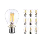 Multipack 10x Noxion Lucent Fadenlampe LED E27 Birne Klar 4.5W 470lm - 827 Extra Warmweiß | Ersatz für 40W