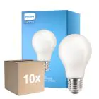 Multipack 10x Philips Corepro LED Glühbirne E27 Birne Matt 10.5W 1521lm - 827 Extra Warmweiß | Ersatz für 100W
