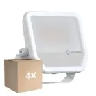 Multipack 4x Ledvance LED-Scheinwerfer Aluminium Weiß 41//27W 6000lm 100D - 865 Tageslichtweiß | IP66 - Symmetrisch