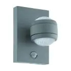 Eglo Wandleuchte Sesimba 1 Stahl Silber 3W 330lm - 830 Warmweiß | IP44 - Bewegungs- und Lichtsensor