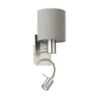 Eglo Wandleuchte Pasteri Stahl Satin-Nickel 40 | IP20 - Inkl. Spot und Exkl. 1x E27