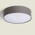 Bright Choice LED-Deckenleuchte Rund Textil Grau | 500mm - Geeignet für 3x E27 – Max 40W