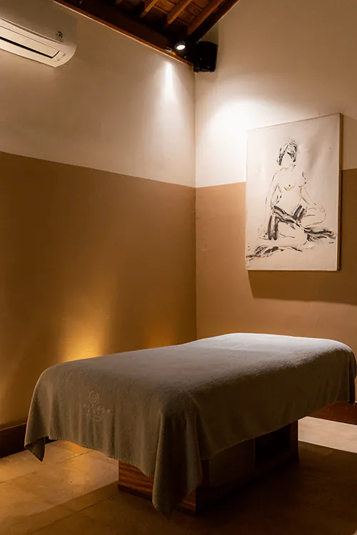 Beleuchtung im Massageraum